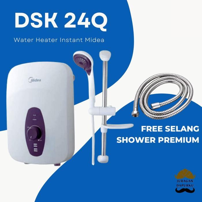 Water Heater Listrik Instan Water Heater Midea Dsk 24Q + Selang Shower