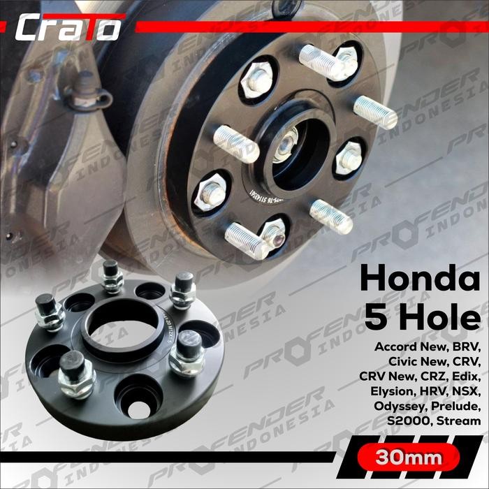 Wheel Adaptor Velg Spacer Aluminium - 5 Hole - Honda- 5-114.3-64.1 5mm 10mm 15mm 20mm 30mm - Accord