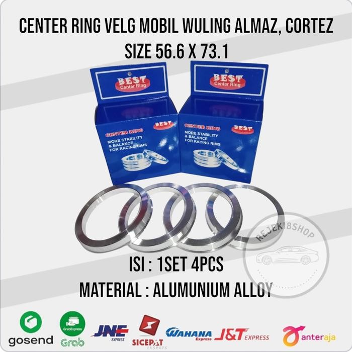 Center Ring Velg Mobil Wuling Almaz, Cortez 56,6 x 73.1 (1Set 4Pcs)