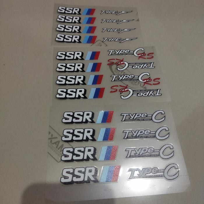 Stiker Velg SSR Type C Type F Type C-RS