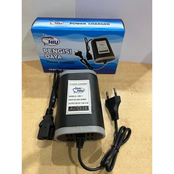 (Expert) Adaptor charger aki sprayer elektrik Hiu original 12V 2.3A