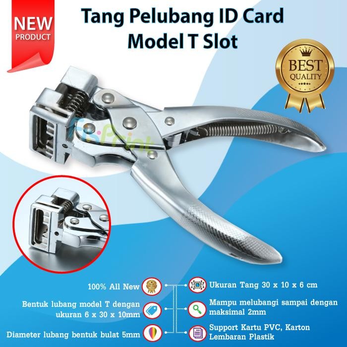 

Tang Pelubang ID Card Model T Slot, Punch Ailane Hole PVC