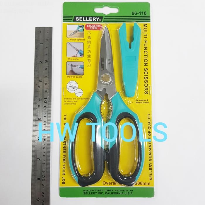 

GUNTING SERBAGUNA STAINLESS STEEL MULTIFUNCTION SCISSORS SELLERY