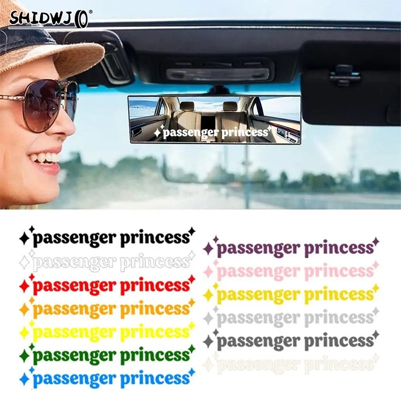 IMPORT 2pcs Mirror Sticker Passenger Princess Star Mirror Decal Sticker Rearview Mirror Car Vinyl