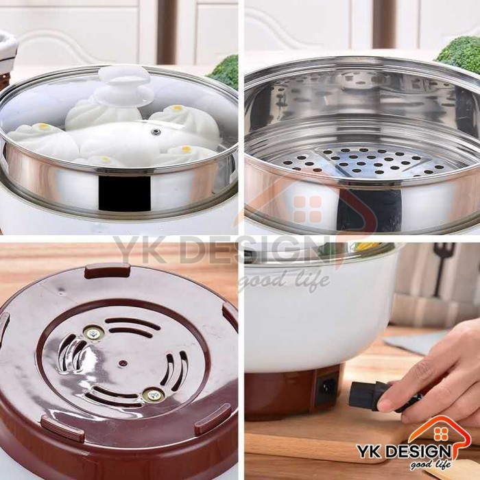 Cuci Gudang Yk Design Yk-803 Panci Listrik Serbaguna Free Kukusan Steamer Stainles Terbatas