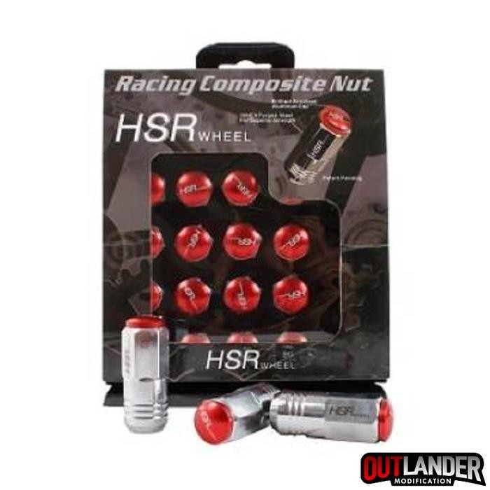 Baut Mur Roda Lugnut Hsr Wheel Racing Ukuran 12X1,25/1,5 Red