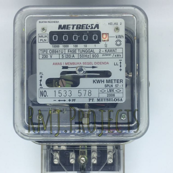 (Expert) Kwh Meter Listrik Meteran Pembanding 1Phasa 5.20a Analog Murah