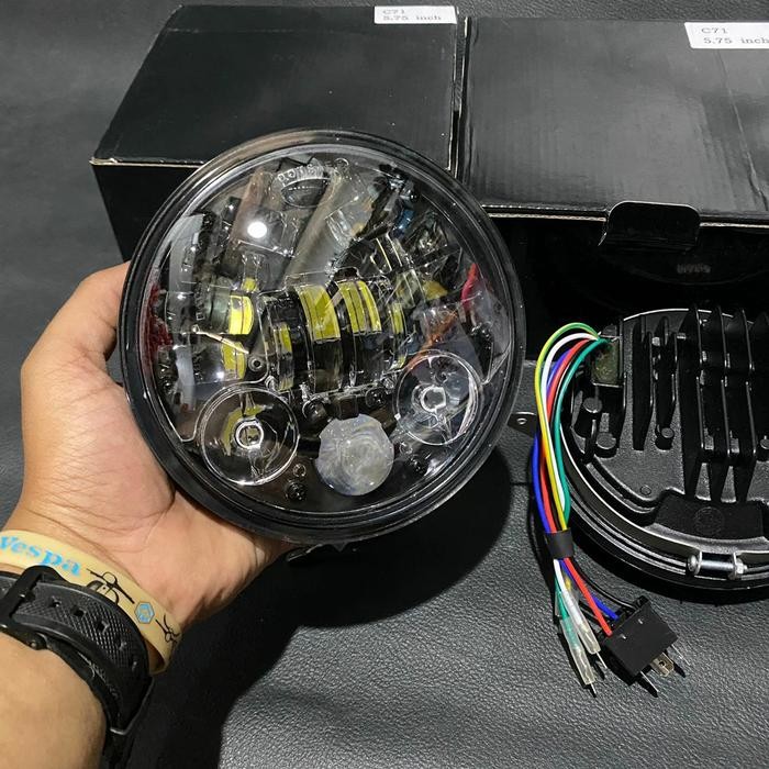 Lampu Reflektor Headlamp Daymaker 5.75 Inch 16 Titik Import Cb Vespa