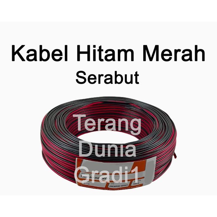 Kabel Merah Hitam Kabel Hitam Merah Kabel Dc Kabel Ledstrip 12V Kabel 12V Kabel Serabut Nyz