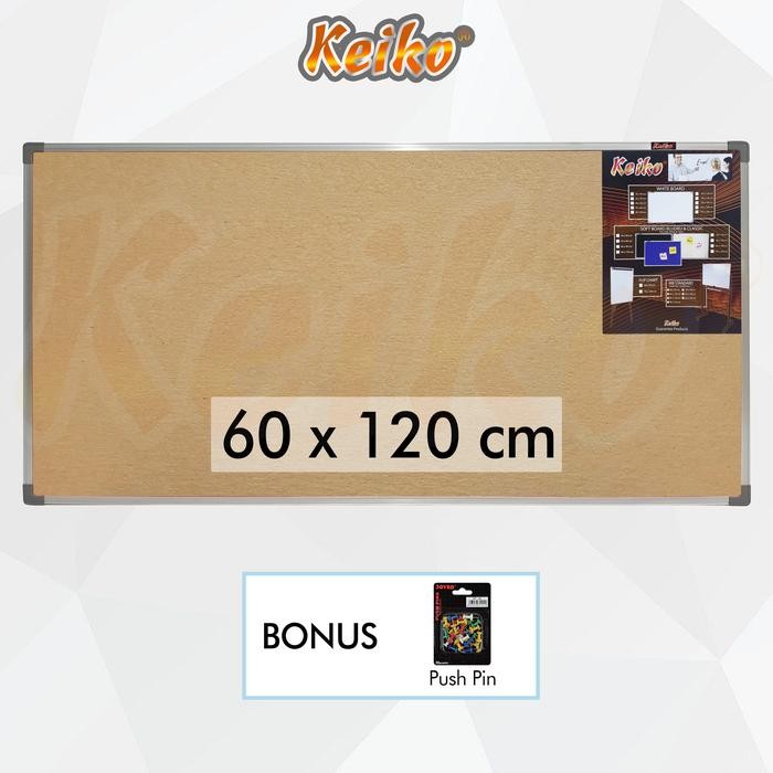 

Ready Stock Softboard Cork Pin Board / Papan Mading Gantung Keiko 60 X 120 Cm