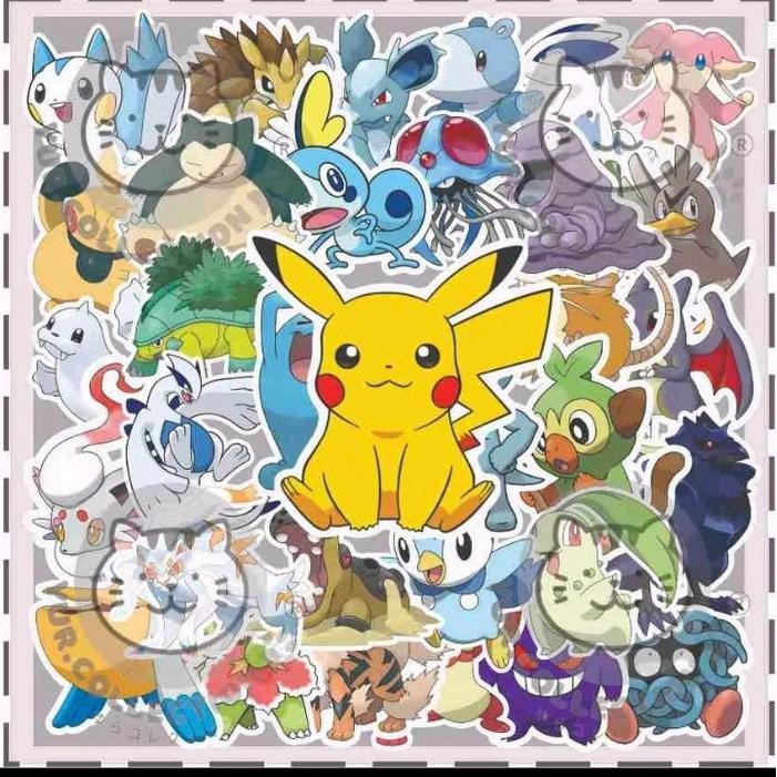 

(40 PCS) Stiker Pokemon Random Glossy Dan Anti Air