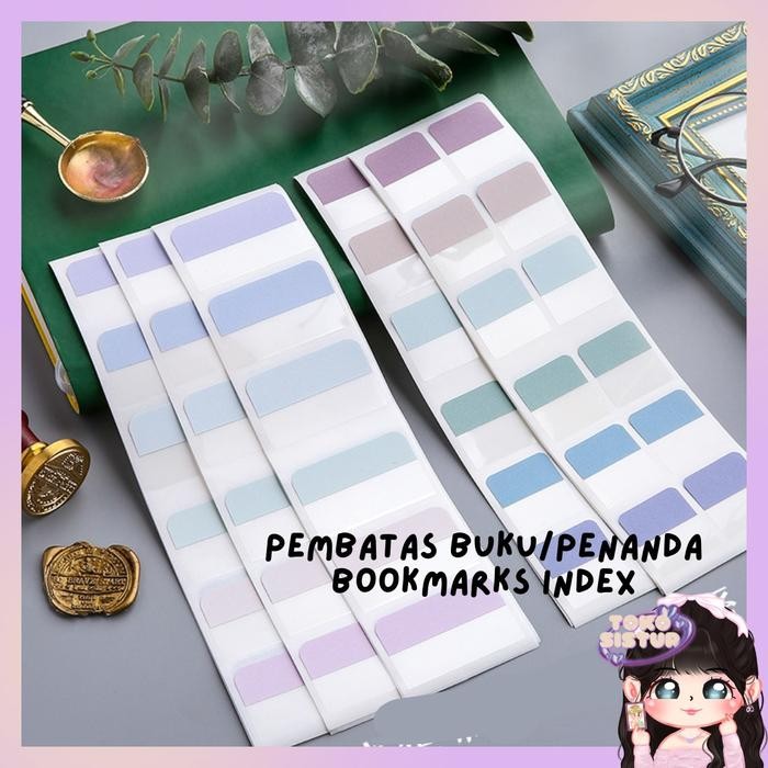 

TS PEMS BUKU PVC Lember icky Notes Memo Tempel Transparan Warna Warni Macaron icky Notes / Index /