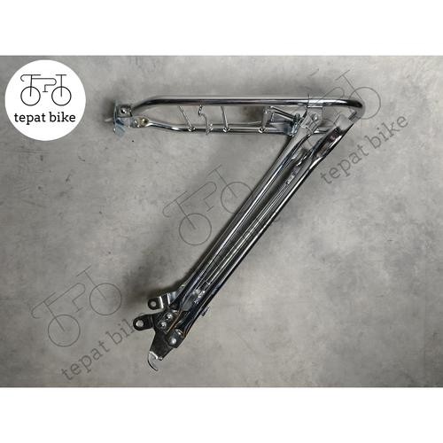 Bagasi Boncengan Sepeda Onthel 28 Hopmi Double Standar Warna Krom Cp Holland