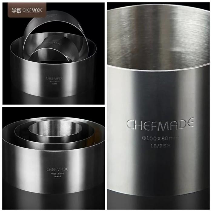 

Chefmade Wk9311 - Ring Round Mousse 10Cm / Cetakan Kue Bulat Stainless Gratis Ongkir