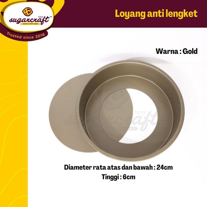 

Loyang Bulat Bongkar Pasang Anti Lengket 24Cm Gratis Ongkir