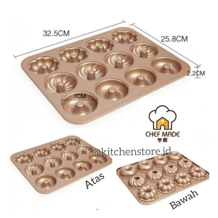

Chefmade Cm19223 Donut Pan 12Cup / Loyang Cetakan Donut Premium Gratis Ongkir