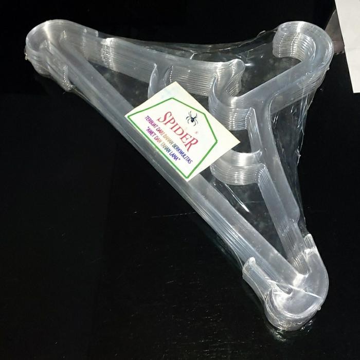 gantungan baju plastik bening harga per lusin