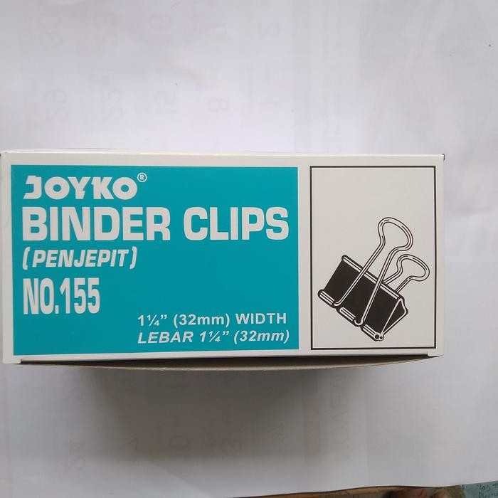 

Binder Clips No 155 Joyko Per Lusin.