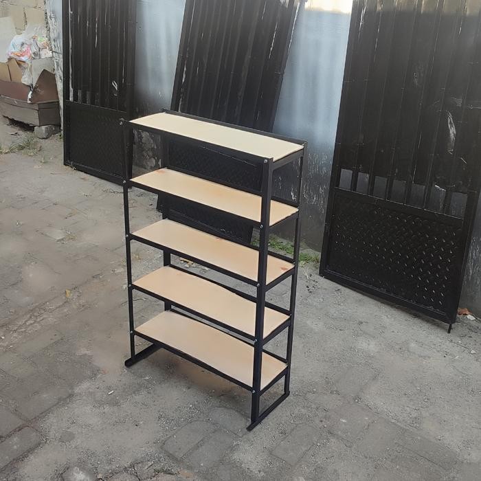 rak sepatu besi 5 susun