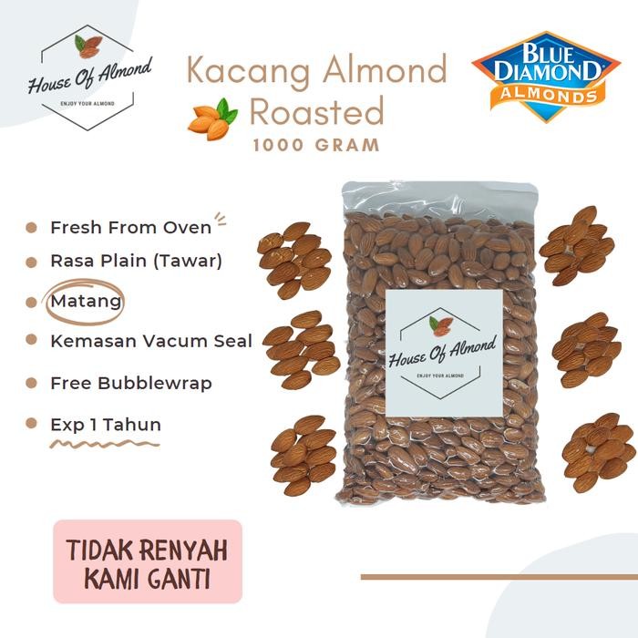 

Kacang Almond Panggang /Roasted Blue Diamond 1Kg/1000gram