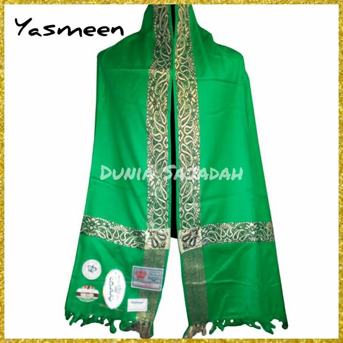 Sorban Kashmiri Warna Lurex Panjang / Sorban India Lurex Warna Panjang Hijau Hitam