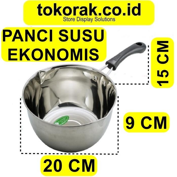 PANCI SUSU EKONOMIS STAINLESS 20 CM KOMODO - PANCI REBUS MIE INSTANT