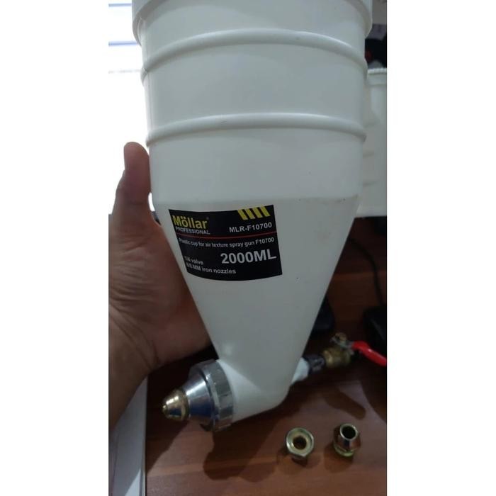 SPRAY GUN TEKSTUR CUP PLASTIK UNIONTOOLS HOPPER GUN CAT VIRCAN 6MM 8MM