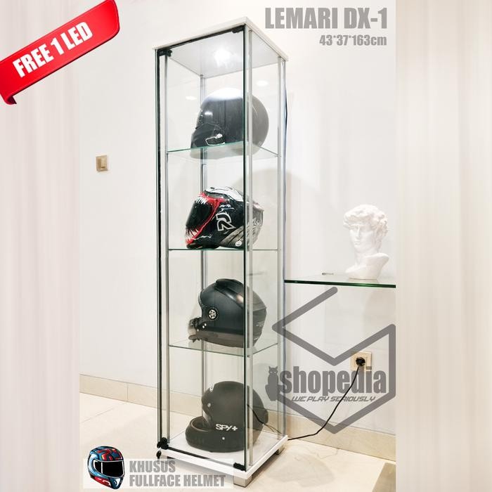 LEMARI PAJANG HIAS ETALASE RAK KACA DISPLAY CABINET 1 PINTU MINIMALIS