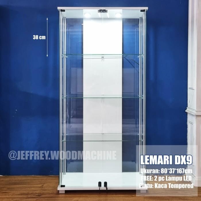 RAK DISPLAY DX9 BESAR FIGURE HOBBY ETALASE 2 PINTU KACA PAJANG LEMARI