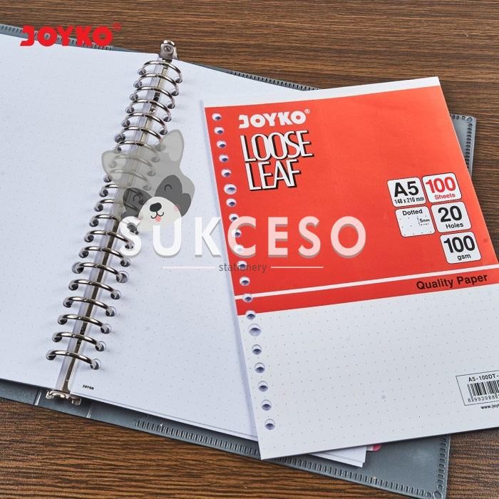 

Joyko Loose Leaf A5 (Blank, Grid & Dotted) 50 Sheets/Lembar Isi Binder