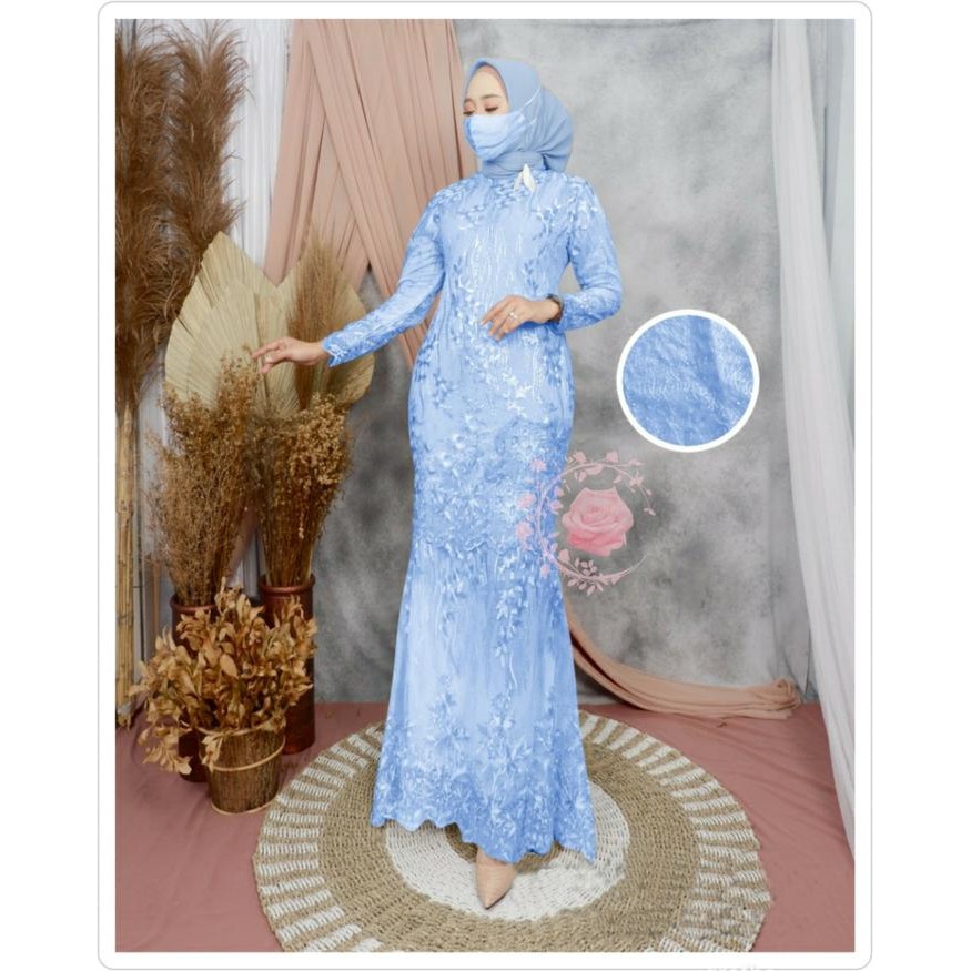 Gamis Duyung Kira Gamis 2022 Modern Lebaran Mewah Gamis Brukat Full Maxi Gamis Panjang Gamis Model
