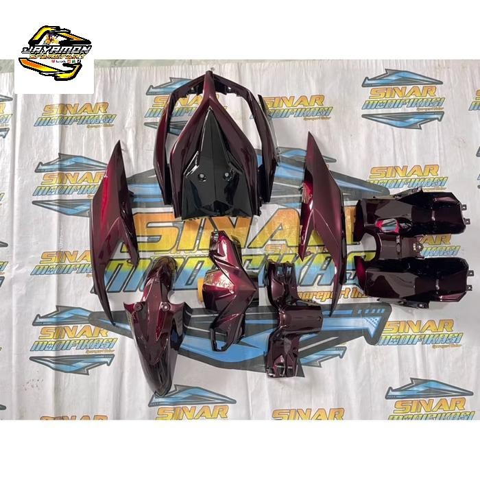 Cover Body Full Halus Motor Honda Vario Techno 110 Cbs Karbu Plus Striping Warna Custom