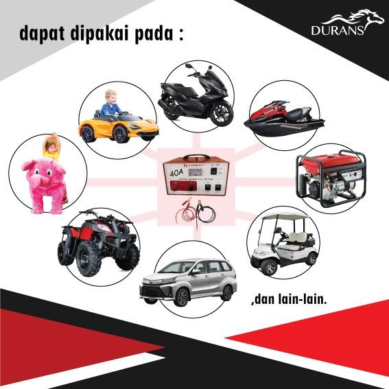 BATERAI CHARGER AKI 40A STANLEY I MESIN CAS AKI I MOTOR MOBIL