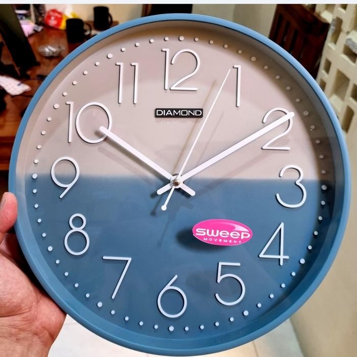 Jam dinding diamond tranparan 212 mesin quartz