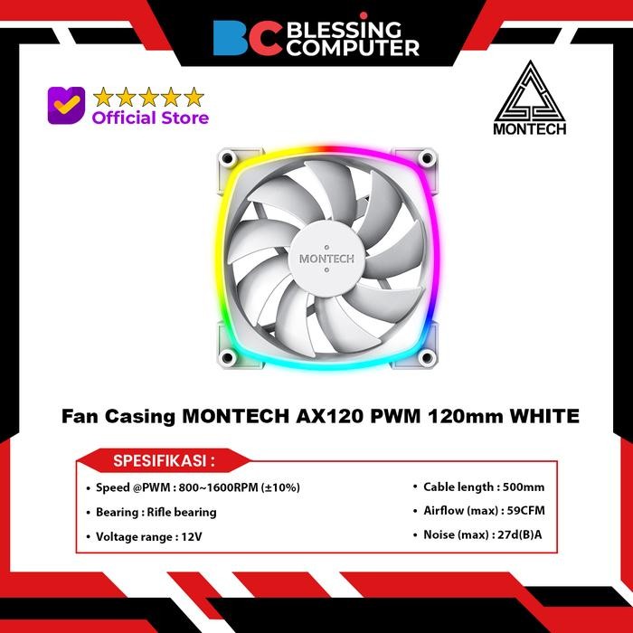 Fan Casing MONTECH AX120 PWM 120mm WHITE