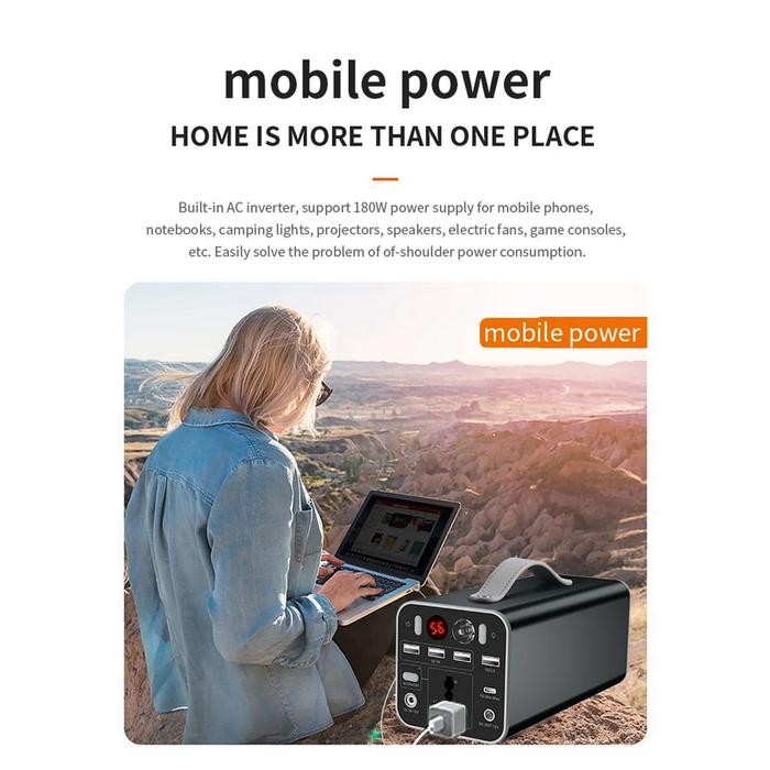 Power Station Portable Solar Generator Power Bank Ac Dc