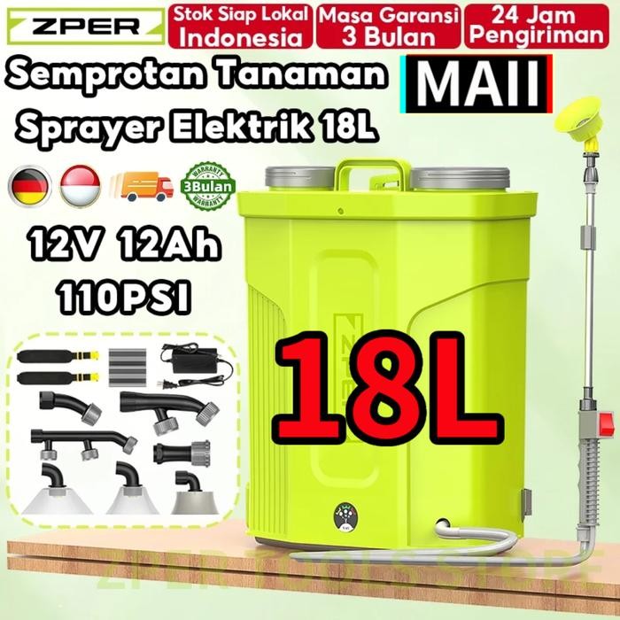 ZPER Alat Semprot Tangki Sprayer Manual 18 Liter Elektrik ZP029 semprotan pertanian tangki semprot
