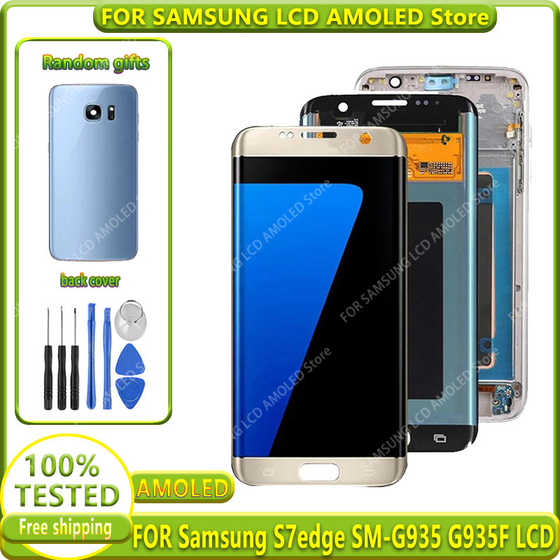 High Quality AMOLED LCD For Samsung Galaxy S7 Edge G935F SM-G935FD G935F LCD Display Touch Screen Di