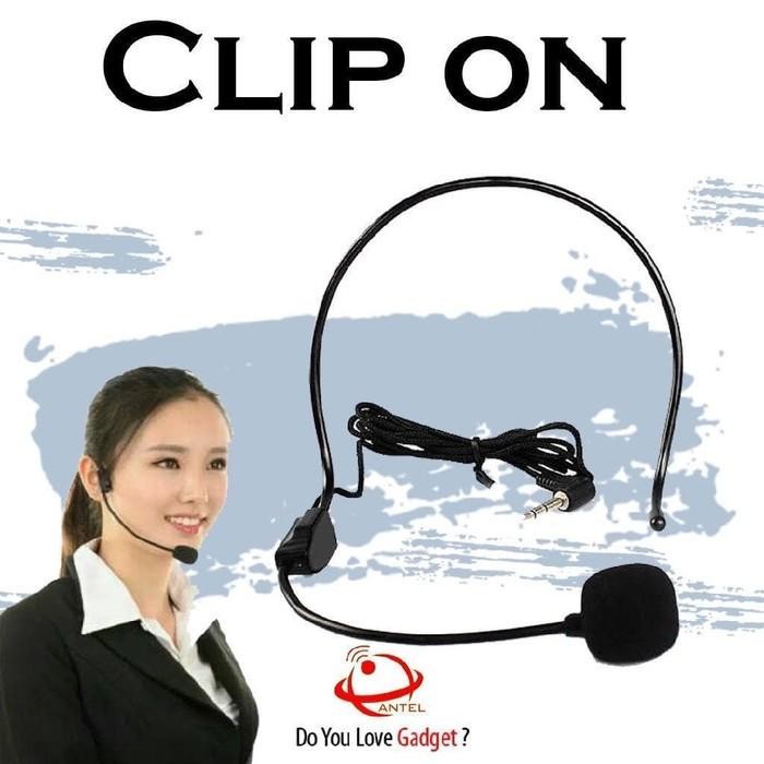 (Expert) Mic Bando Clip On Reporter Youtuber Mik Microphone Headset