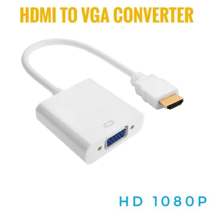 (Expert) HDMI to VGA Converter Cable Kabel HDMI ke Monitor VGA