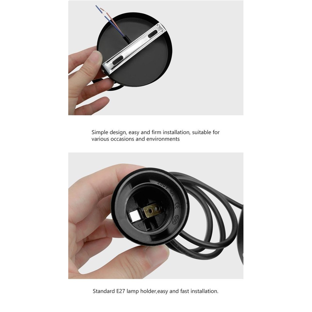 Expert Fitting Lampu Gantung Besi E27 - Fitting Lampu Hias Retro Minimalis
