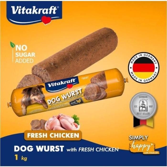 Vitakraft Dog Wurst 1 Kg Sausage Snack Food Cemilan Treat Sosis Treats Makanan Anjing Besar Vita