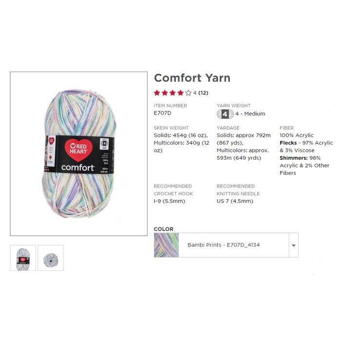 

TERBARU Red Heart Comfort (E707D) - Bambi Prints 4134