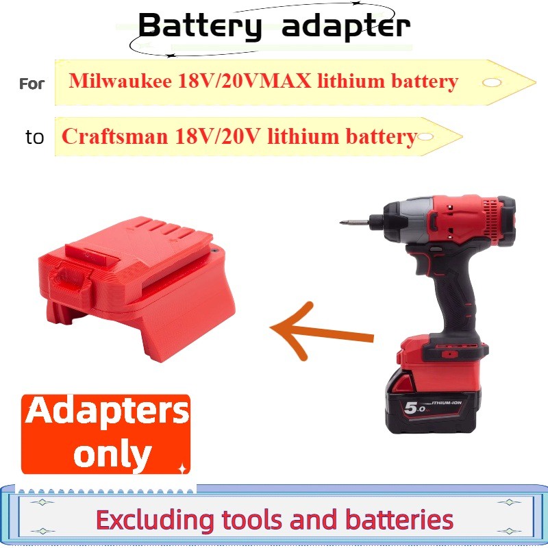 DOSD Milwaukee 18V/20VMAX Lithium Battery Adapter To for Craftsman 18V/20V Lithium Battery Cordless 