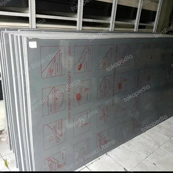 PVC Sheet Abu2 Tebal 5mm 100cm x 100cm ( PVC Grey Lembaran )