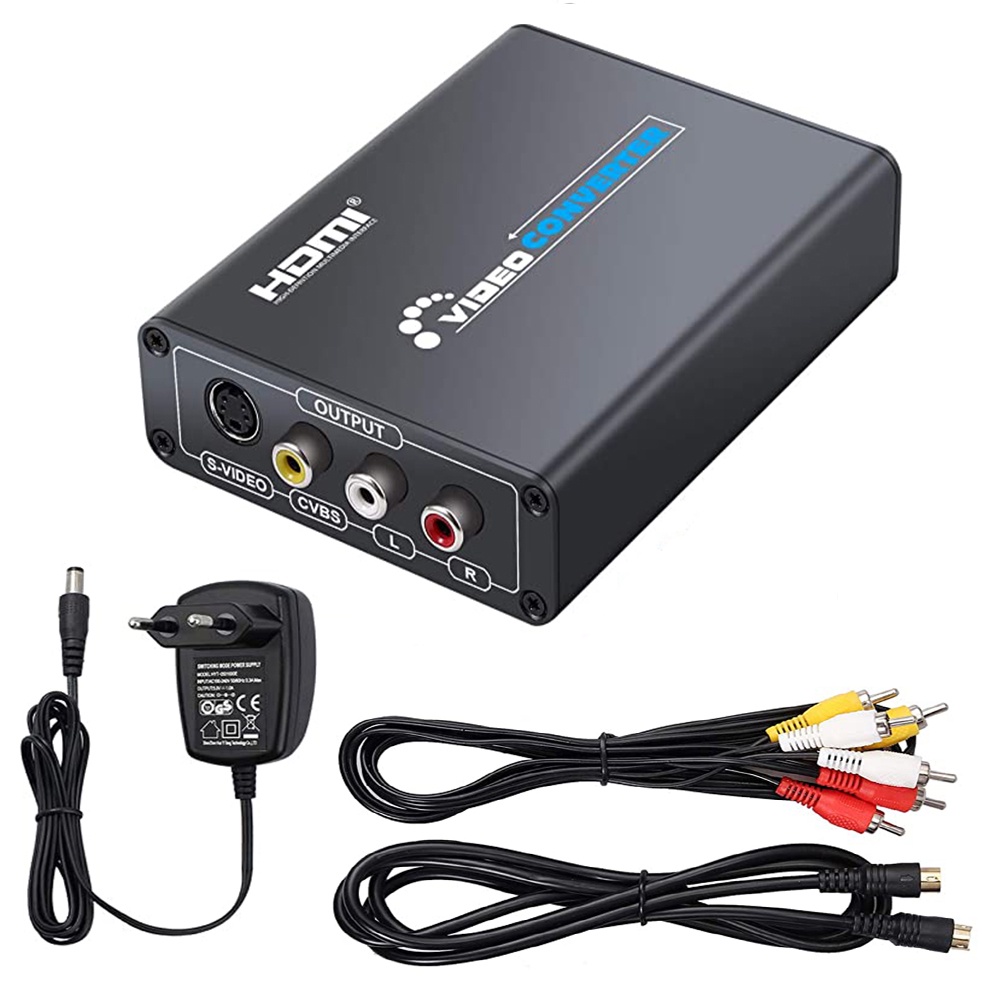 New HDMI to AV  S-Video CVBS Video Converter HDMI to SVIDEO+S VIDEO Switcher Adaptor  HD 3RCA PAL/NT