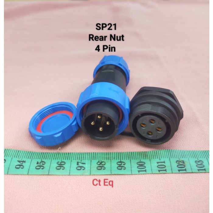 BEST KONEKTOR SP21 4 PIN PLUG N SOCKET IP68 PANEL MOUNT CONNECTOR STEKER CONNECTOR 4 CORE