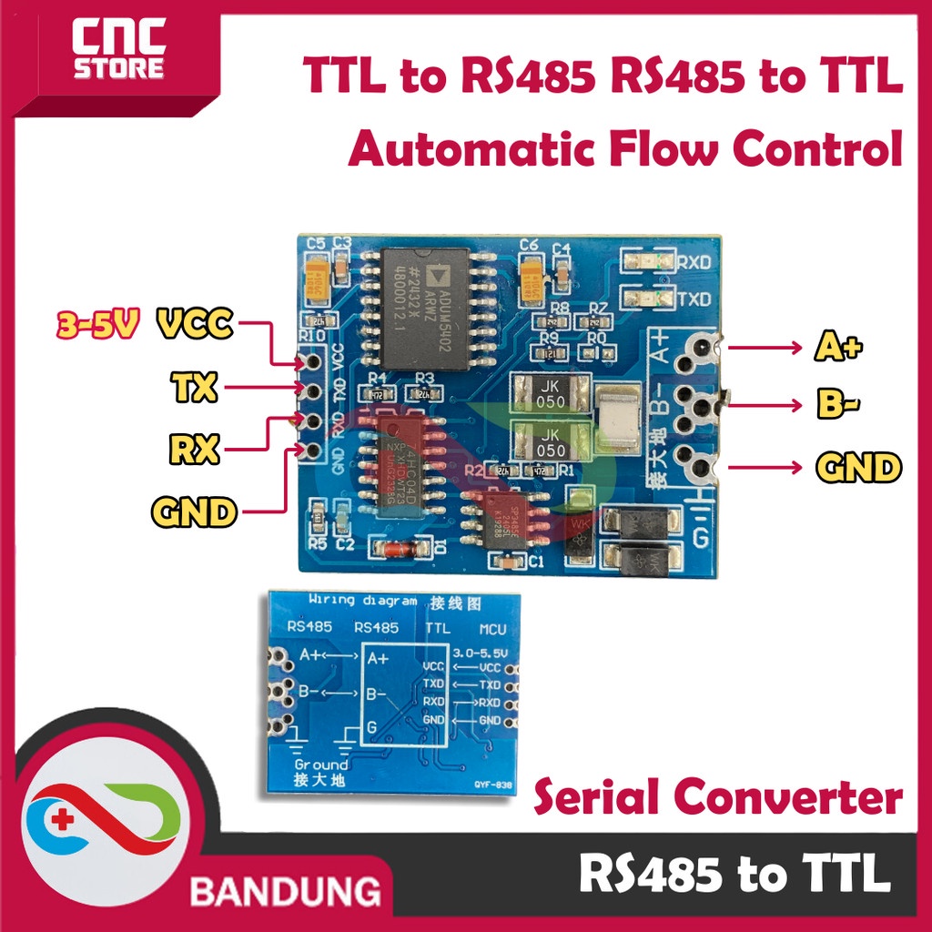 TTL to RS485 RS485 to TTL Industrial Grade Single Chip Microcomputer Hardware Automatic Flow Control