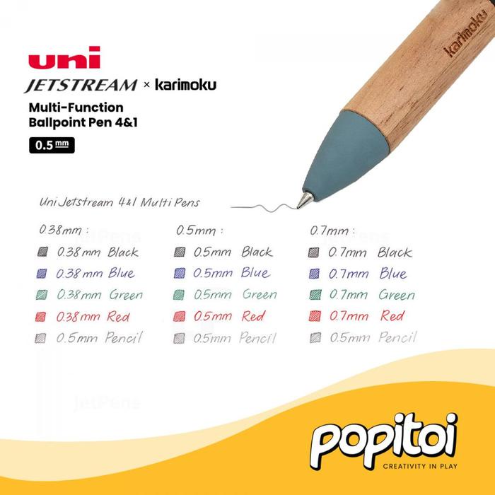 

READY UNI JETSTREAM X KARIMOKU MSXE5-KF-05 MULTI-FUNCTION BALLPOINT PEN 4&1 0.5 MM PULPEN MULTIFUNGI
