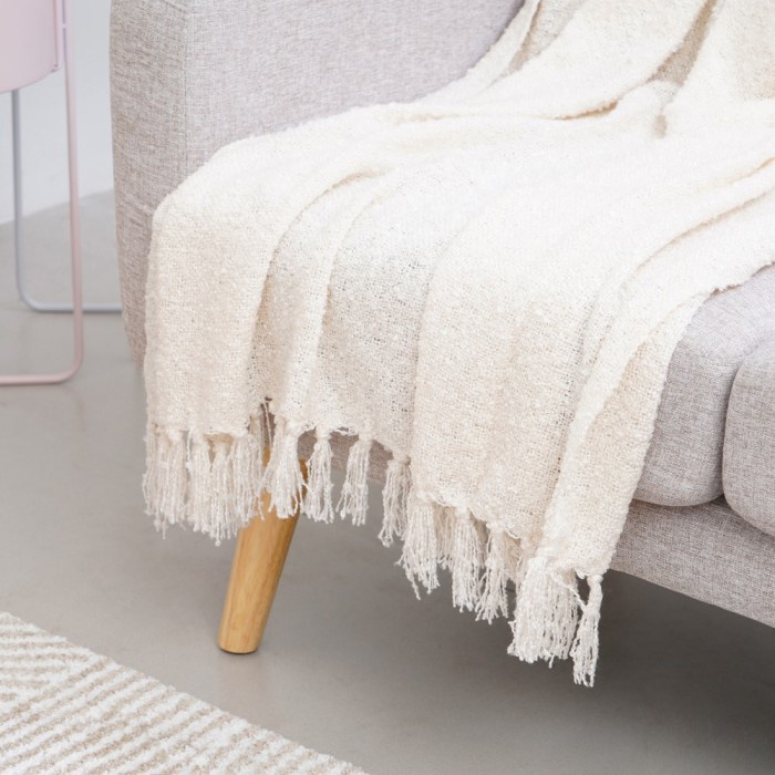 Informa - Informa 125X150 Cm Throw Eine Boucle Selimut - Putih Ivory